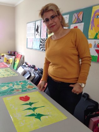 VELİLERİMİZLE EBRU ÇALIŞMASI YAPTIK.